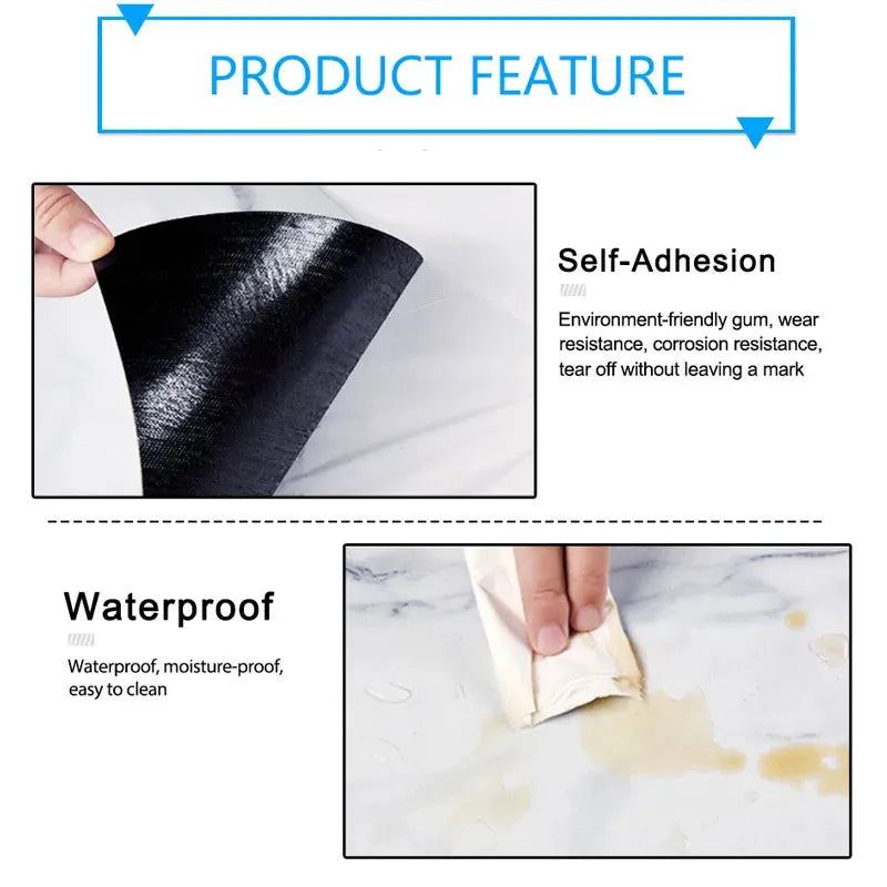 Wall Sticker Thick Self Adhesive Tiles Floor Stickers Marble Bathroom Ground waterproof Wallpapers PVC Bedroom Furniture Room