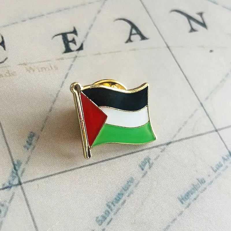 PALESTINE National Flag Embroidery Patches Badge Shield And Square Shape Pin One Set On The Cloth Armband Backpack Decoration