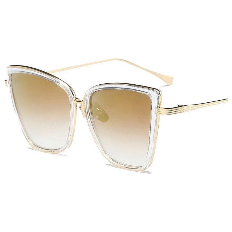 Sunglasses Women Vintage Metal Glasses For Women Mirror Retro Lunette De Soleil Femme UV400 - Jointcorp