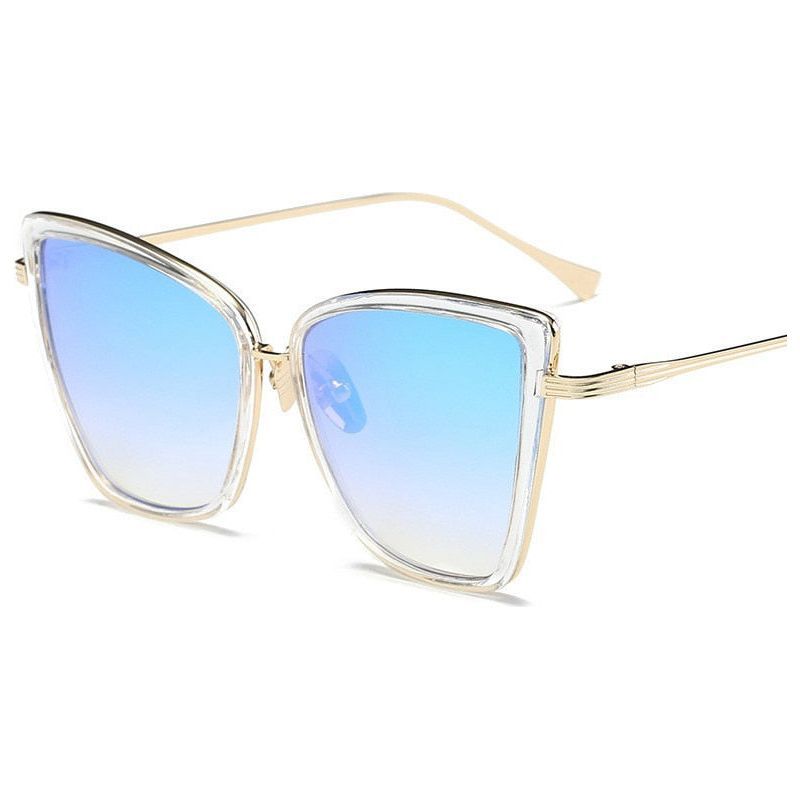 Sunglasses Women Vintage Metal Glasses For Women Mirror Retro Lunette De Soleil Femme UV400 - Jointcorp