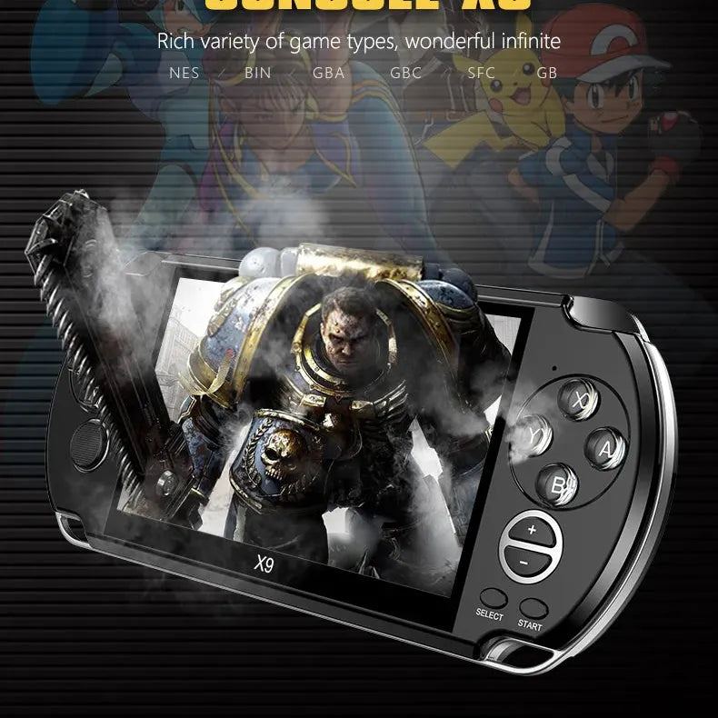 Video Retro Game Console X9 PSVita Handheld Game Player for PSP Viat Retro Games 5.0 inch Screen TV Out with Mp3 Movie Camera
