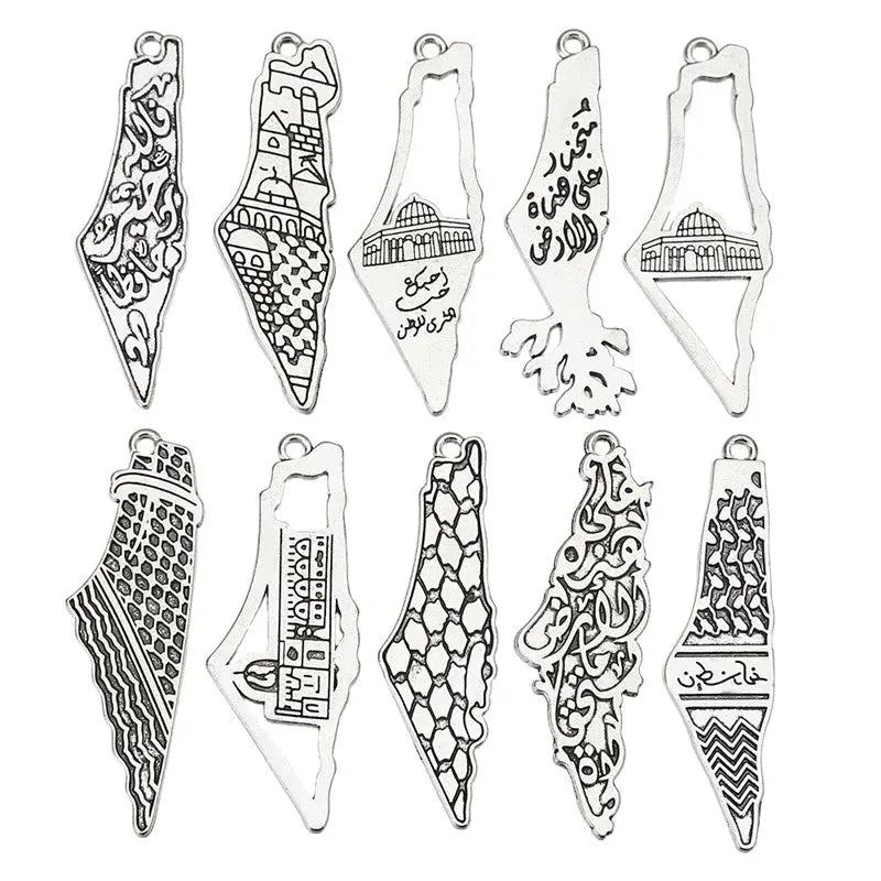 10Pcs Mixed Vintage Silver Color House Letter Alloy Charms Pendents For Unisex Jewelry Necklace Charms Bracelet Diy Accessories