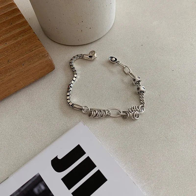 Bracelet for Women Vintage Geometric Heart Love Lucky Punk Jewelry