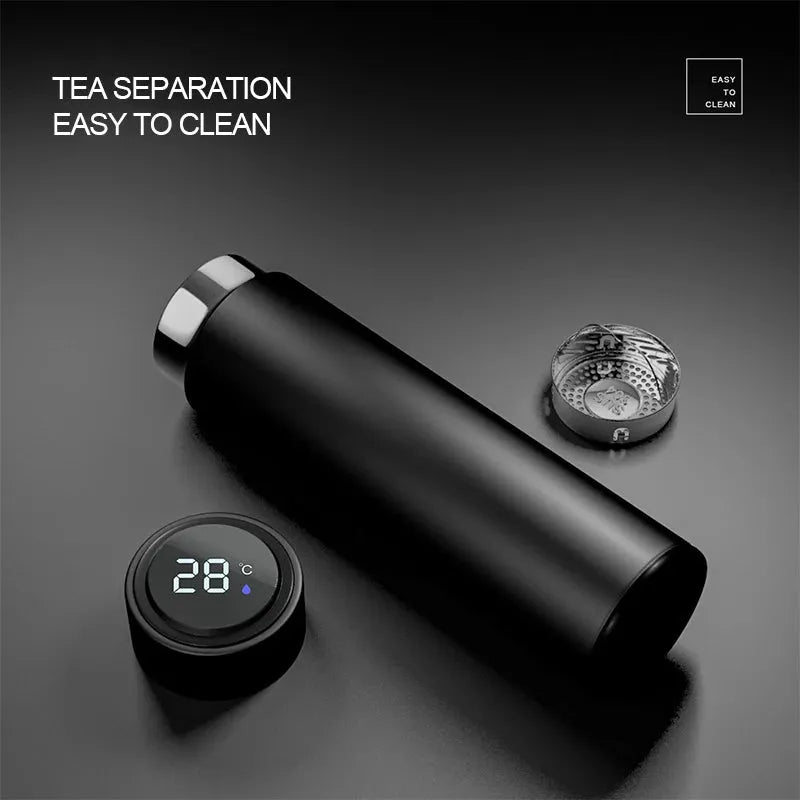 500ml Temperature Intelligent Measurement Thermos Cup Bottle Touch Control LED Digital Display Coffee Cup Bottle Christmas Gift