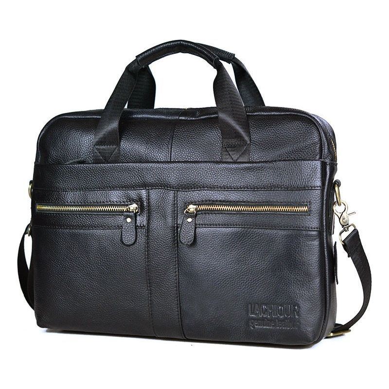 Handbags Casual Leather Laptop Bags Male Business Travel