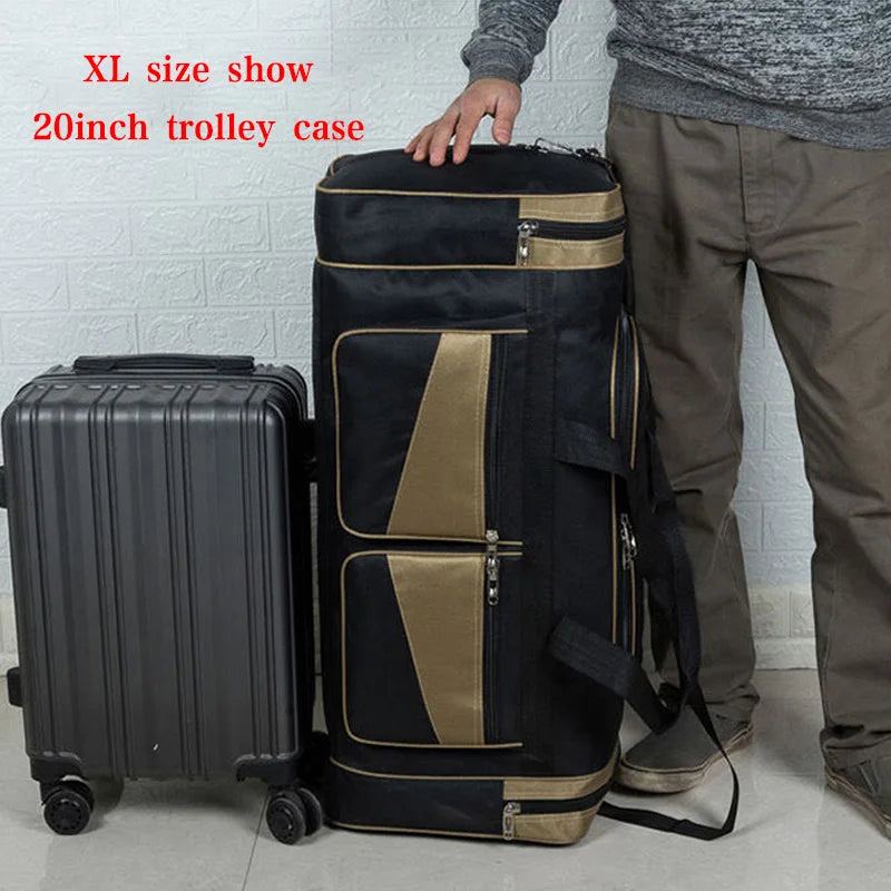 60L 90L Travel Duffle Handbags Large Traveling Tas For Women Men Gym Fitness Luggage Outdoor Bag Sack Trip Shoulder Pack XA15WD