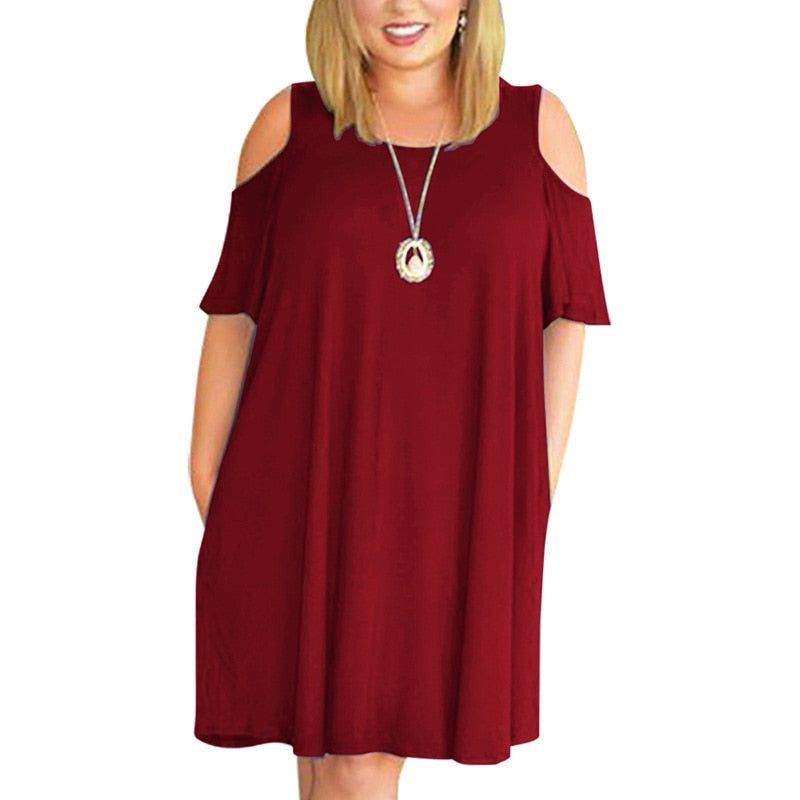 Dress for Woman Summer dress Loose plus size dresses off the shoulder women clothing