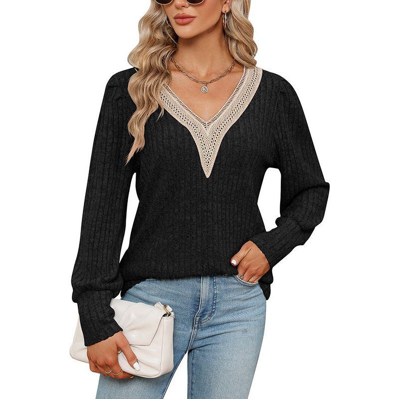 Sunken Stripe Brushed Loose Long-sleeved T-shirt
