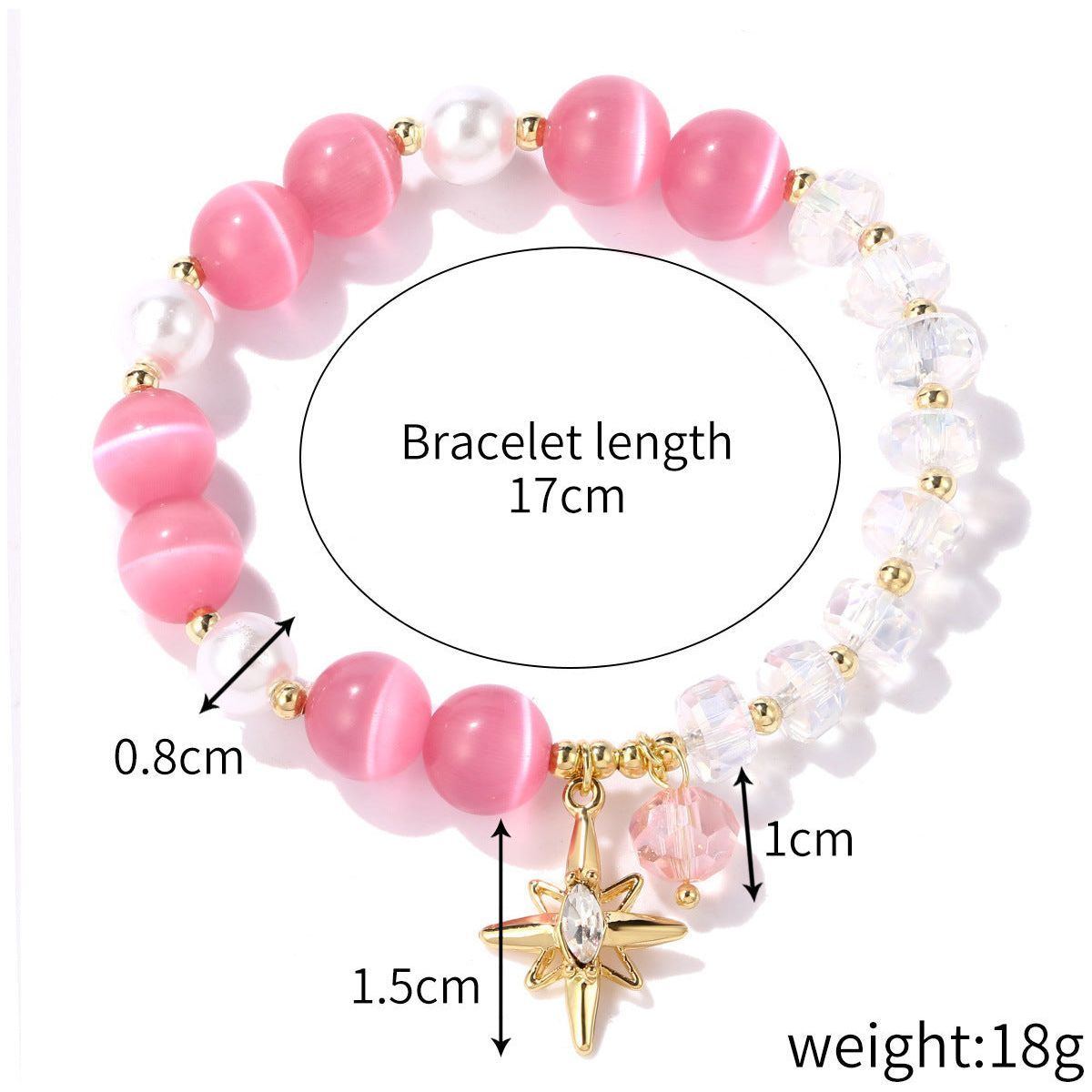 Women's Fashion Natural Crystal String Beads Bracelet - Jointcorp