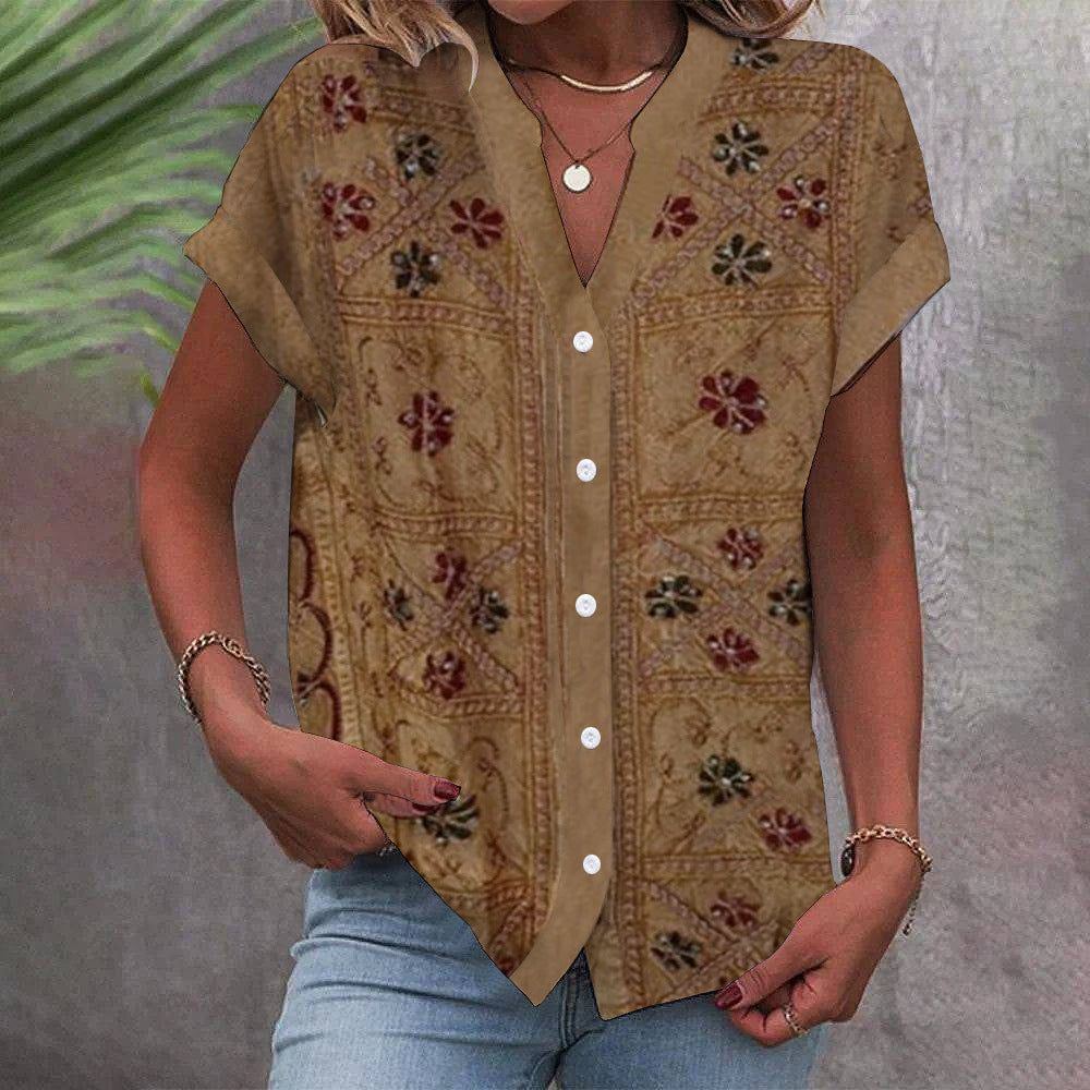 Conventional Cardigan Digital Printing Women's Top Shirt - Jointcorp