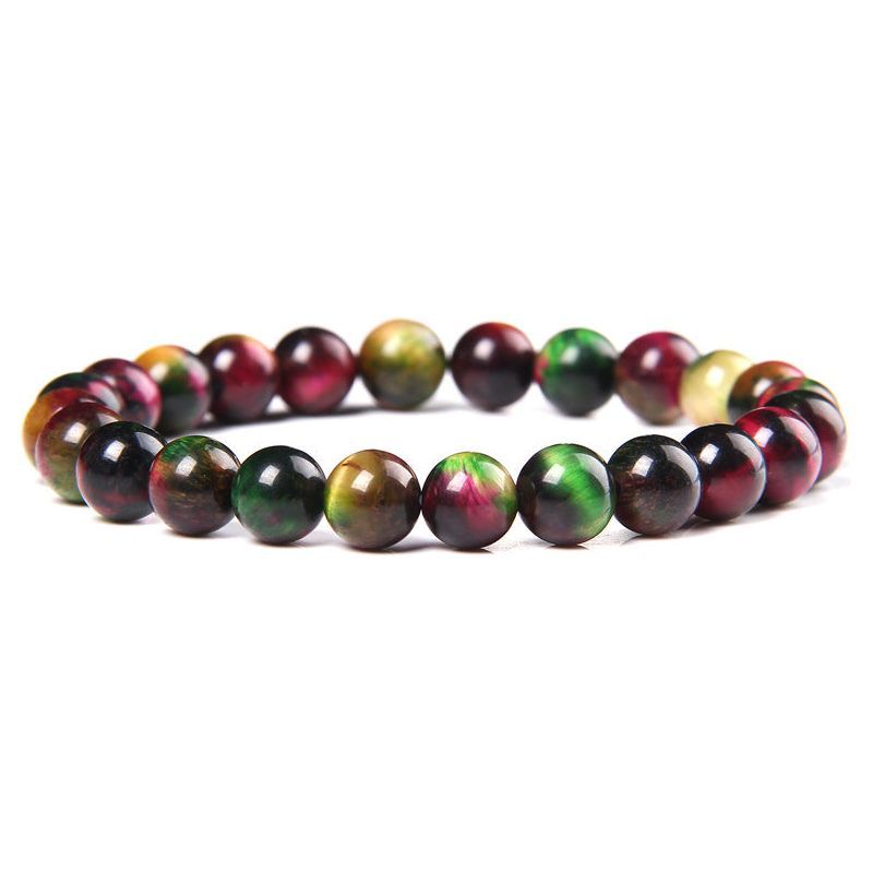 Natural Stone Color Scattered Beads 8mm Bead Bracelets - Jointcorp
