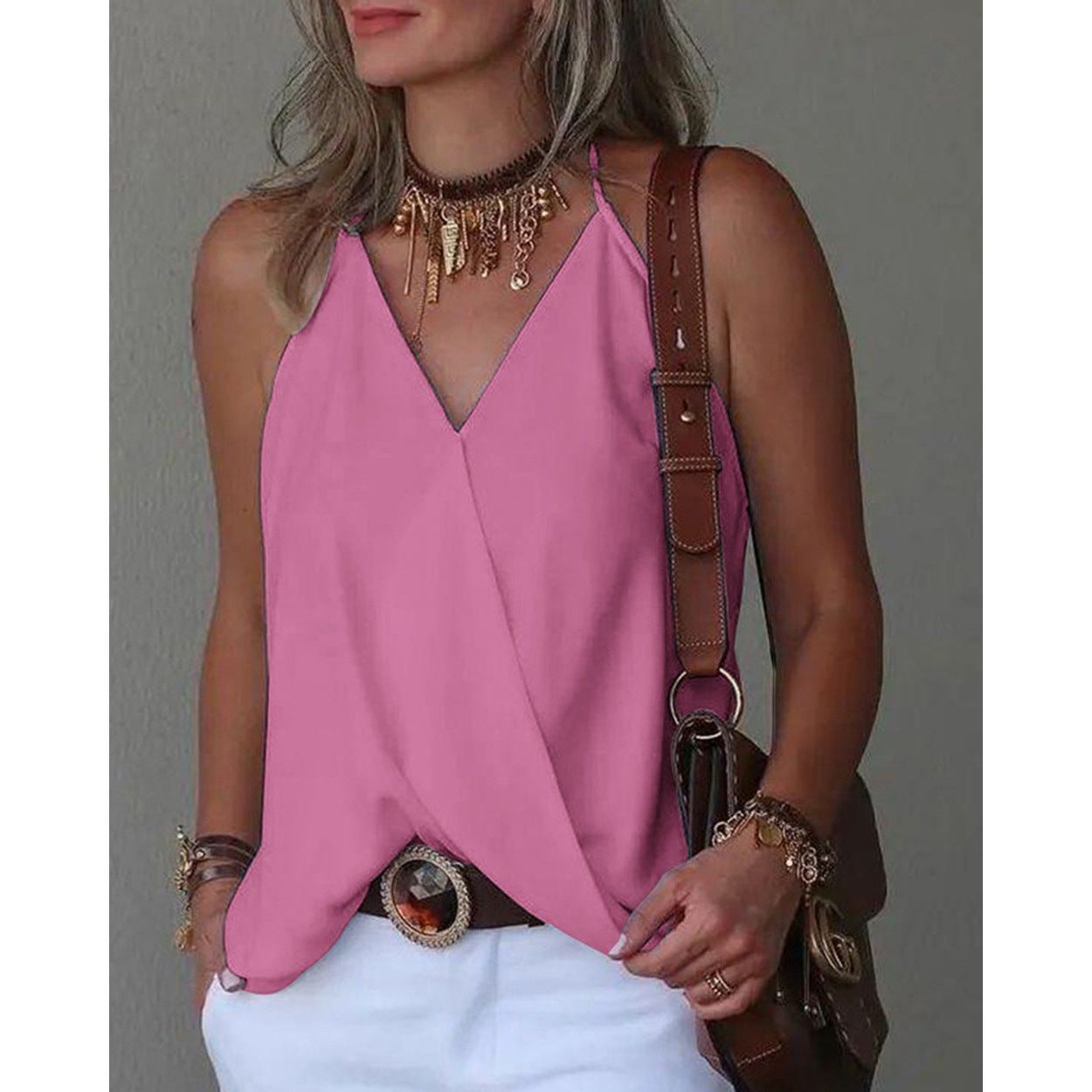 Loose Casual V-neck Bottoming Women's Top Vest