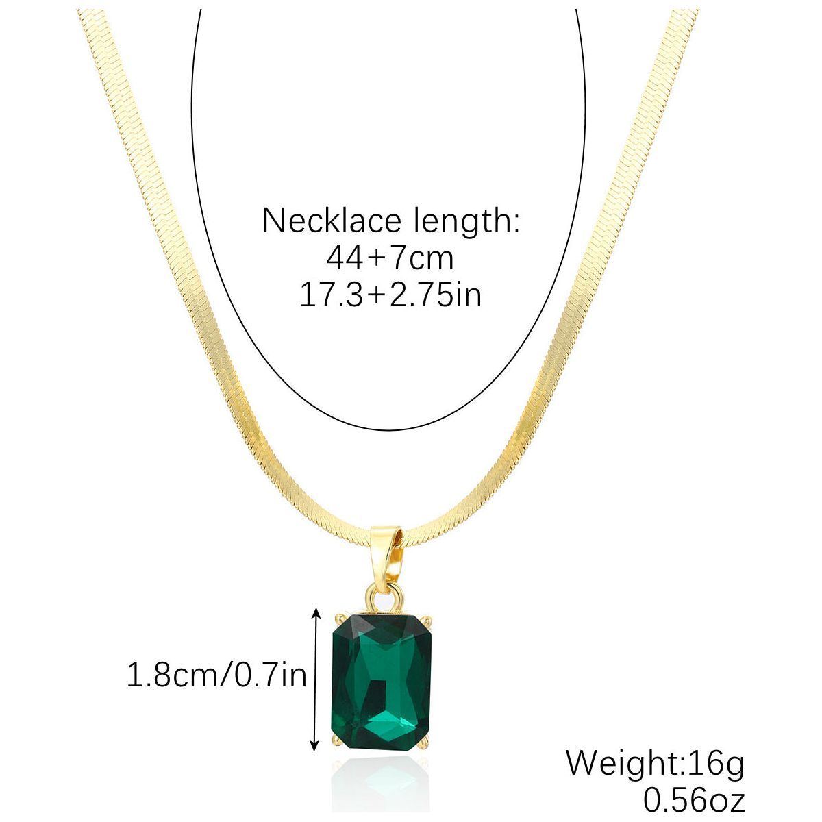 Women's Fashion Simple Color Crystal Pendant Love Necklace - Jointcorp
