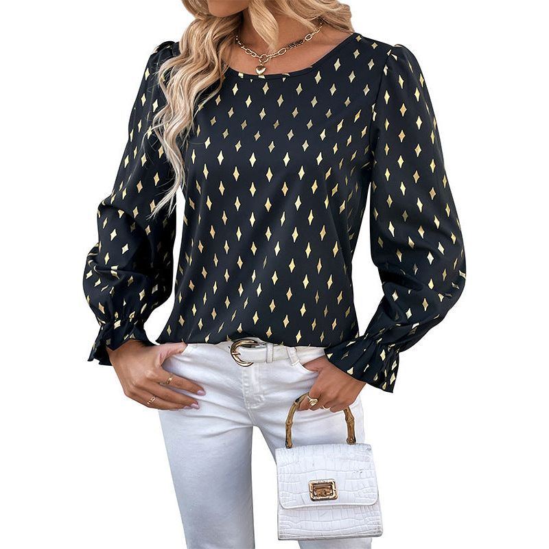 Commuter Bronzing Shirt Women's Long-sleeved Shirt