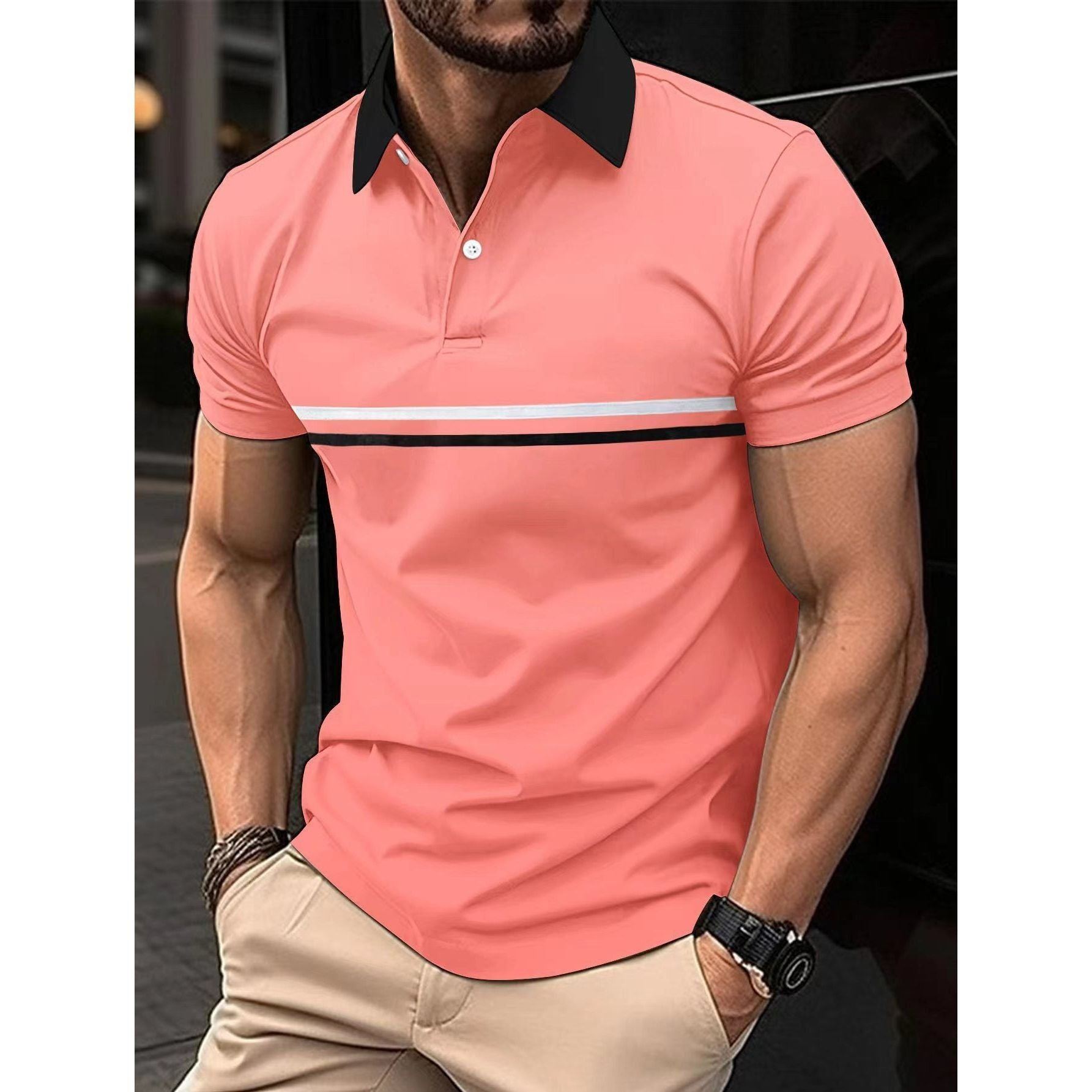 Polo Shirt Button Stitching Men's Sports - Jointcorp