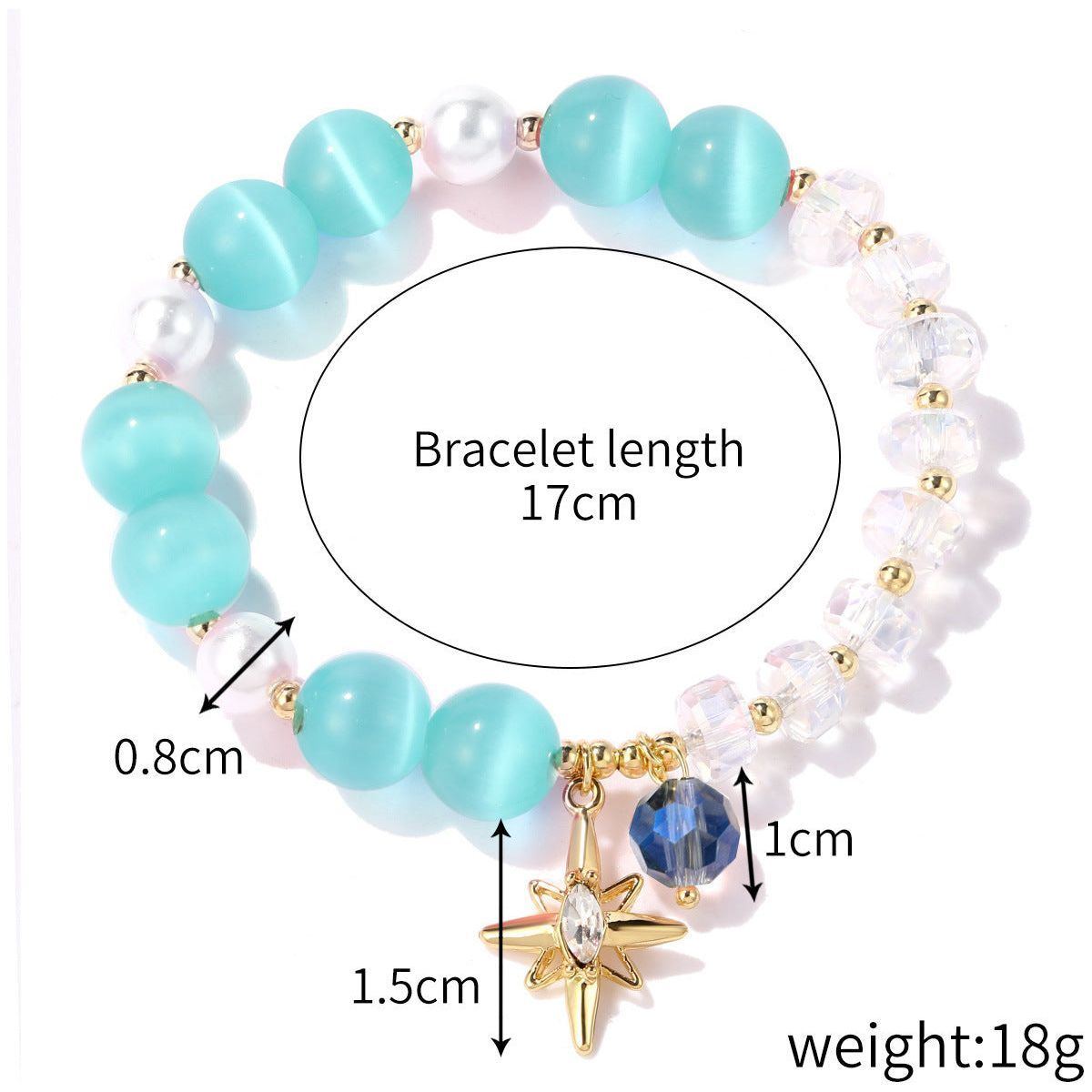 Women's Fashion Natural Crystal String Beads Bracelet - Jointcorp