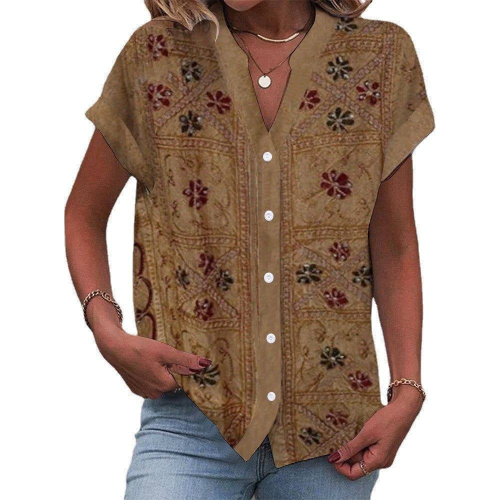 Conventional Cardigan Digital Printing Women's Top Shirt - Jointcorp