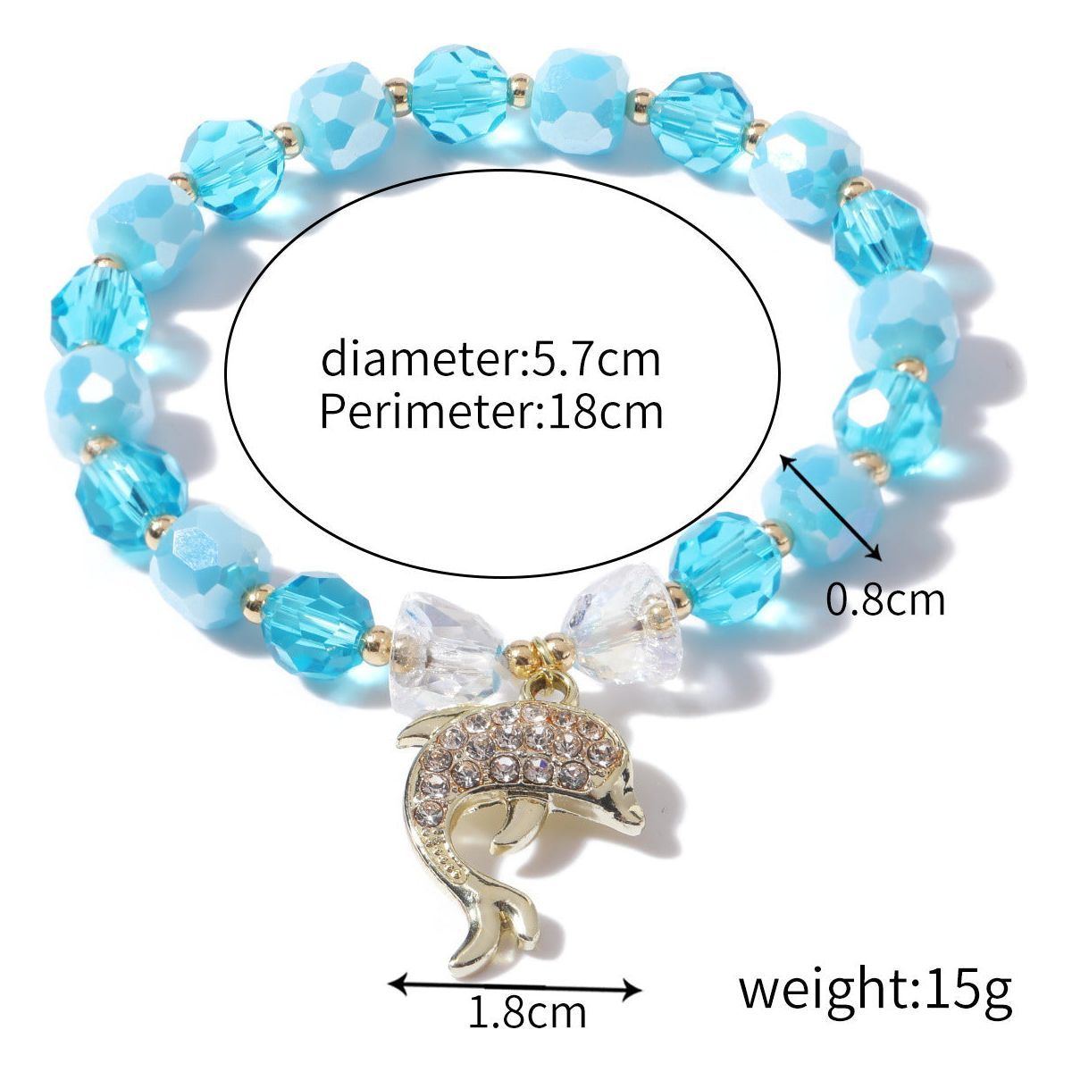 Women's Fashion Natural Crystal String Beads Bracelet