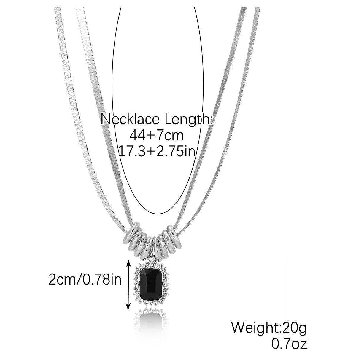 Women's Fashion Simple Color Crystal Pendant Love Necklace - Jointcorp