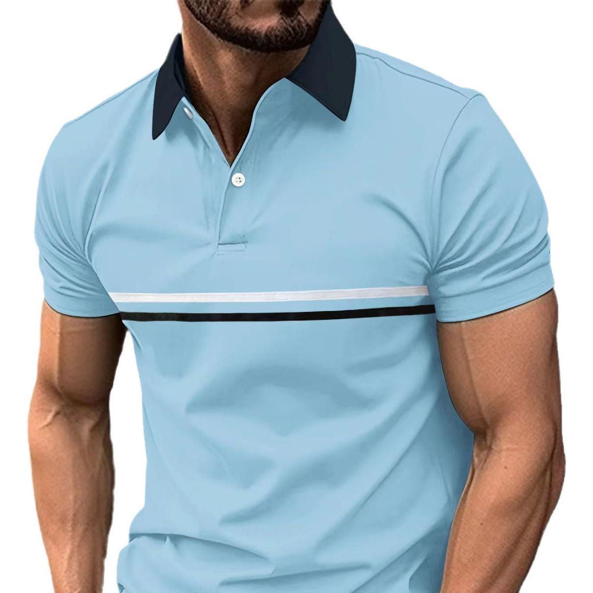 Polo Shirt Button Stitching Men's Sports - Jointcorp