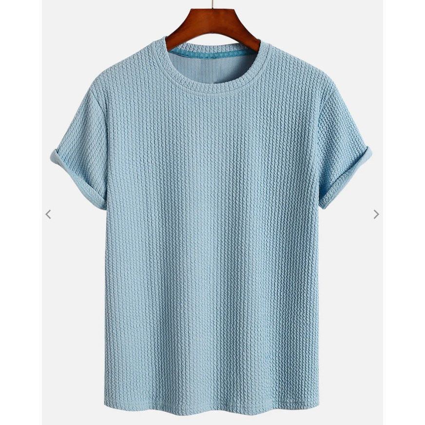 Men's Fashion Solid Color Loose Round Neck T-shirt - Jointcorp