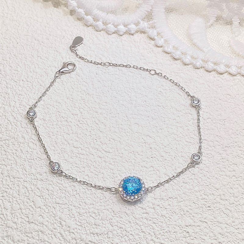 Women's Fashion Sterling Silver Inlaid Zirconium Bracelet - Jointcorp