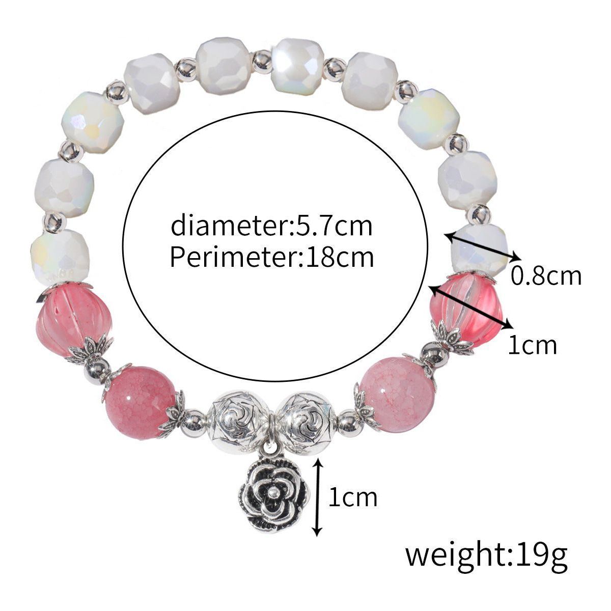Women's Fashion Natural Crystal String Beads Bracelet