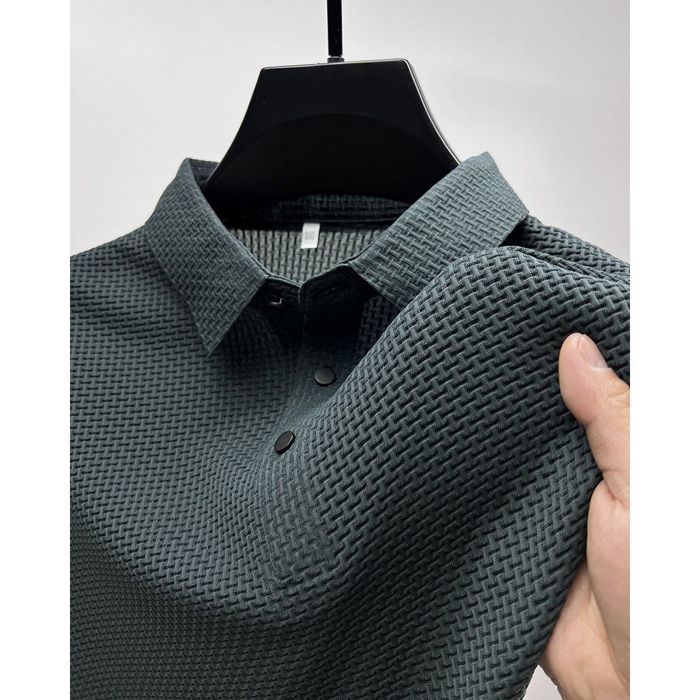 Mesh Ice Silk Short Sleeve T-shirt Mens Clothing - Jointcorp