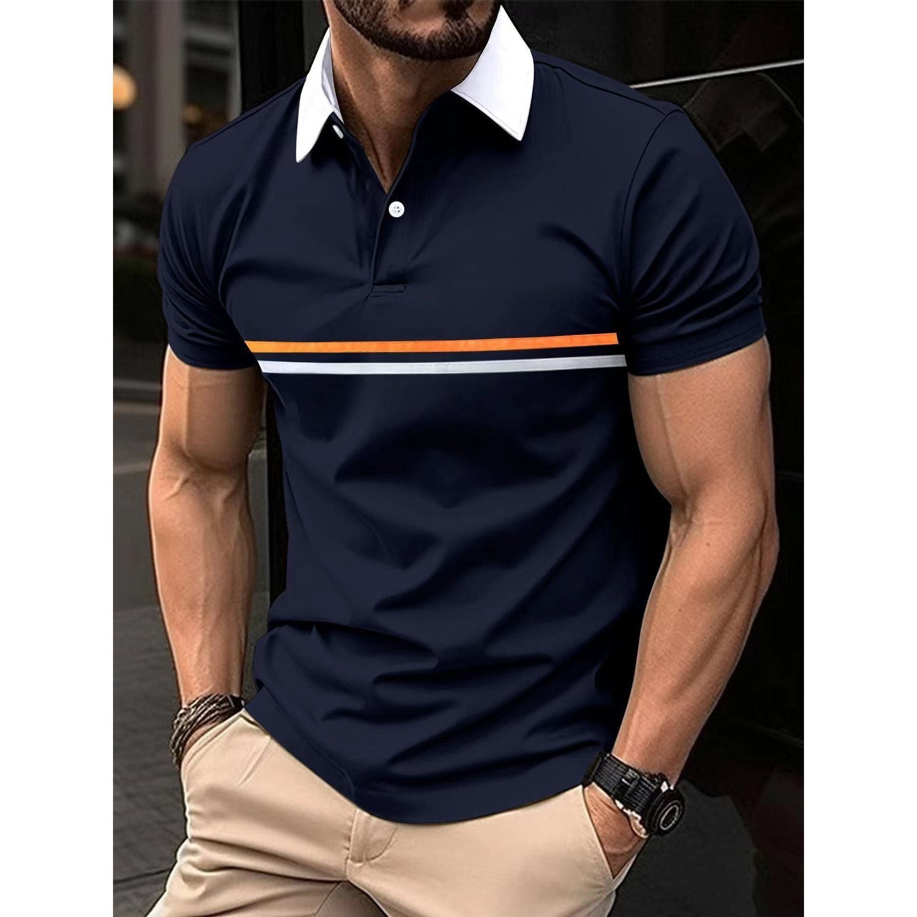 Polo Shirt Button Stitching Men's Sports - Jointcorp
