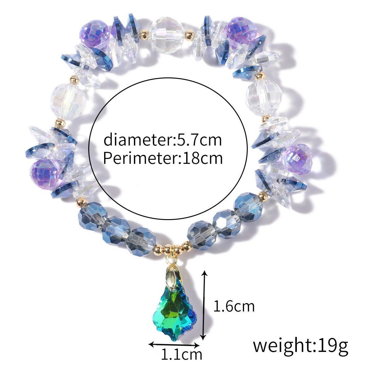 Women's Fashion Natural Crystal String Beads Bracelet