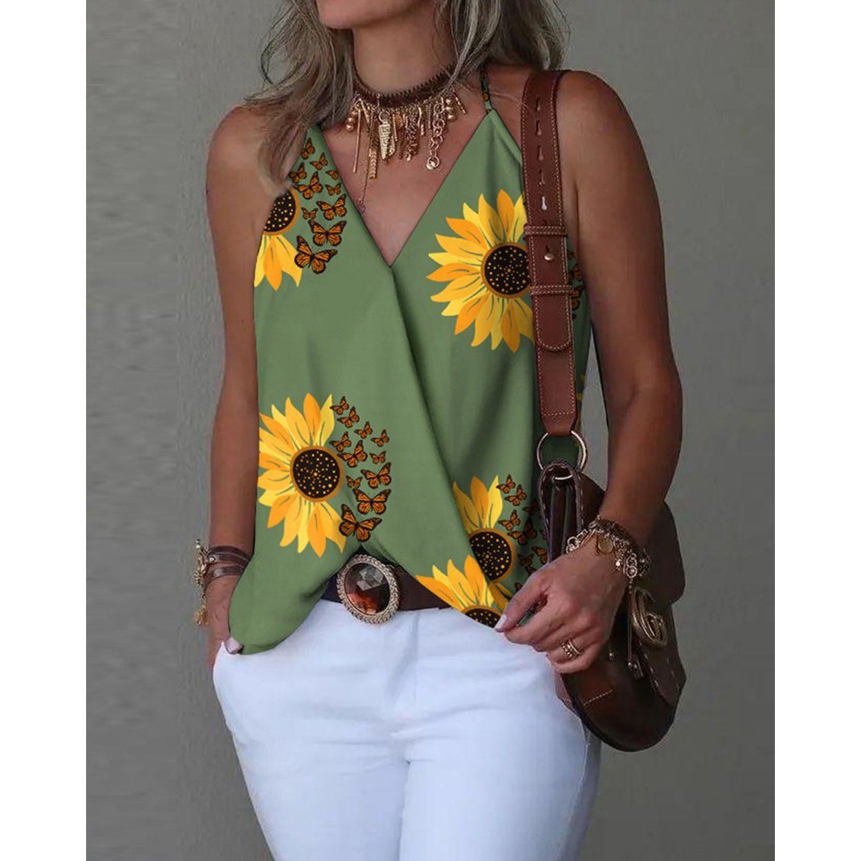 Loose Casual V-neck Bottoming Women's Top Vest - Jointcorp