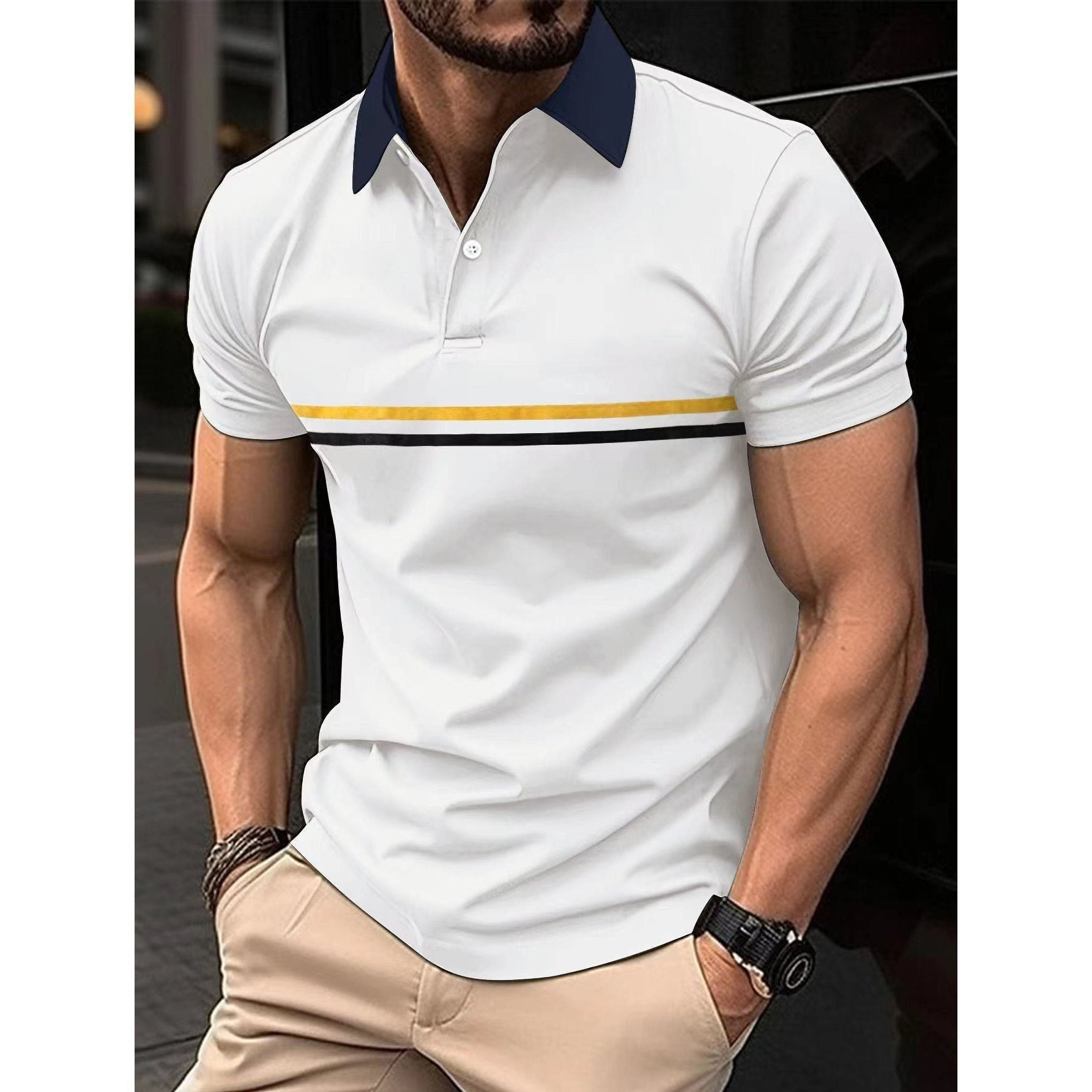 Polo Shirt Button Stitching Men's Sports - Jointcorp