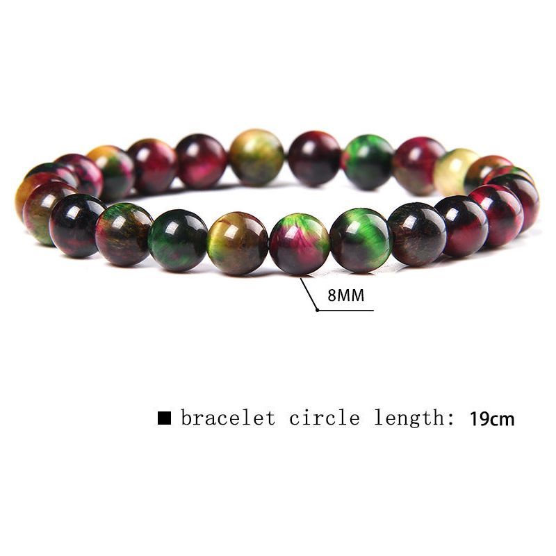 Natural Stone Color Scattered Beads 8mm Bead Bracelets - Jointcorp