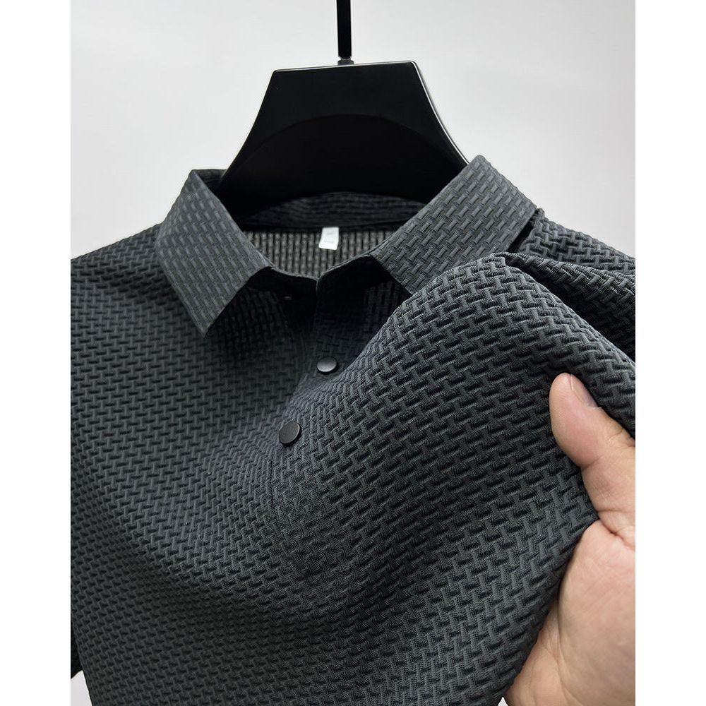 Mesh Ice Silk Short Sleeve T-shirt Mens Clothing - Jointcorp