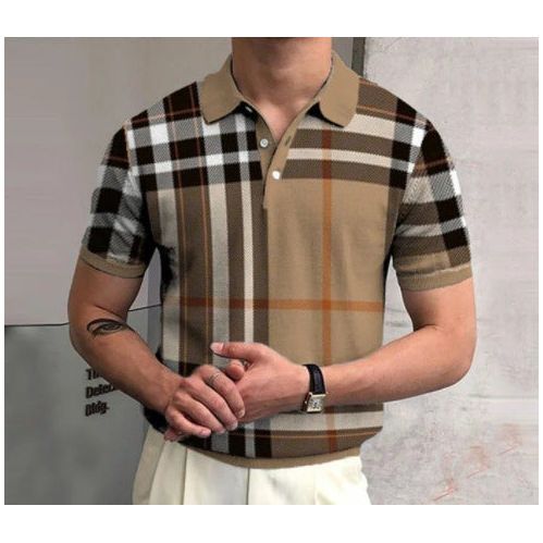 Casual Short-sleeved Digital Printing Zipper Pullover Men's - Jointcorp
