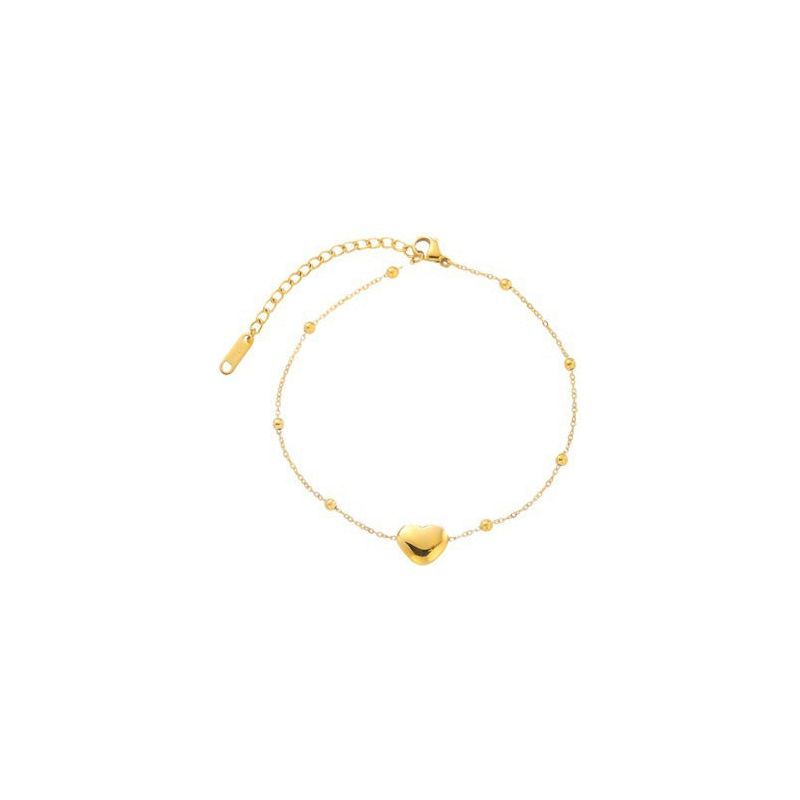 Women's Special-interest Design Titanium Steel 18K Gold Love Anklet - Jointcorp