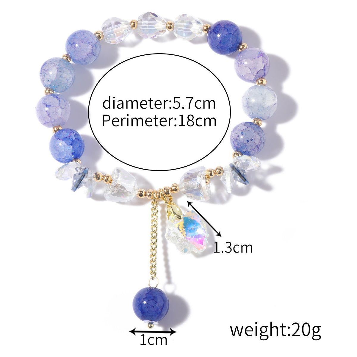 Women's Fashion Natural Crystal String Beads Bracelet - Jointcorp