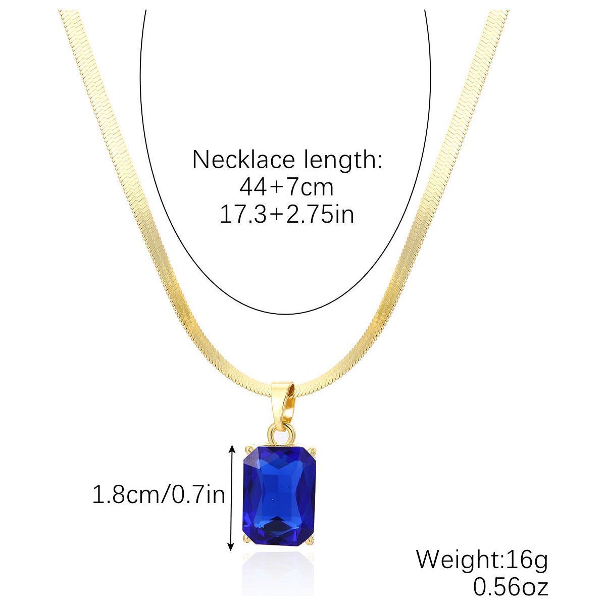 Women's Fashion Simple Color Crystal Pendant Love Necklace - Jointcorp