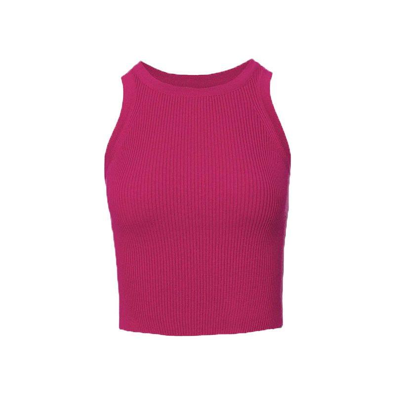 Women's Fashion Temperament Pure Color Slim Thread Inner Wear Blouse