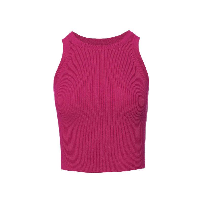 Women's Fashion Temperament Pure Color Slim Thread Inner Wear Blouse
