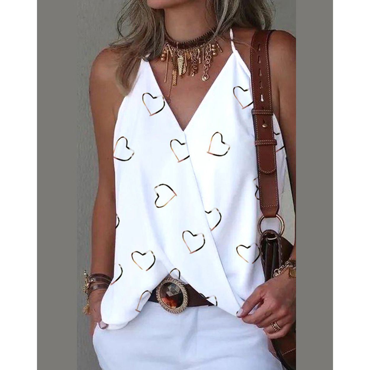 Loose Casual V-neck Bottoming Women's Top Vest - Jointcorp