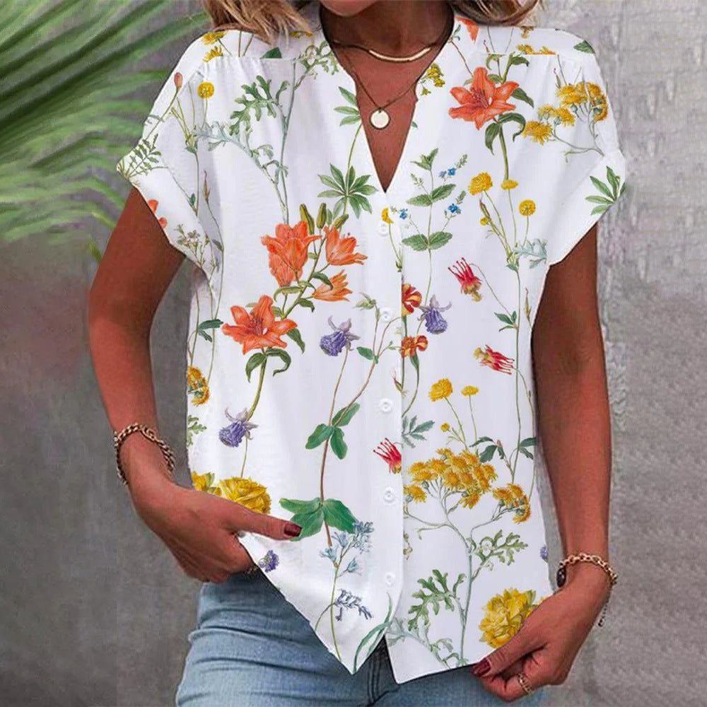 Conventional Cardigan Digital Printing Women's Top Shirt - Jointcorp