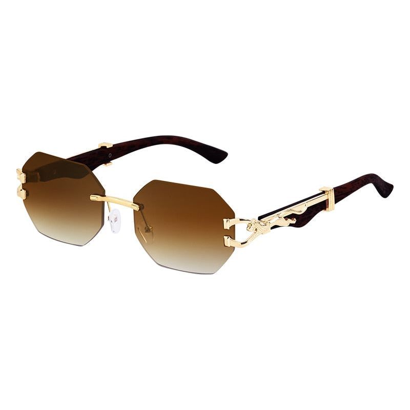 Sunglasses for Women Retro Imitation Wood Leopard Leg High-quality - Jointcorp