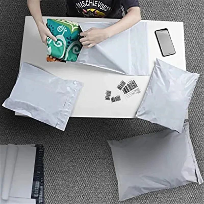 INPLUSTOP 50pcs/Lots White Courier Bag