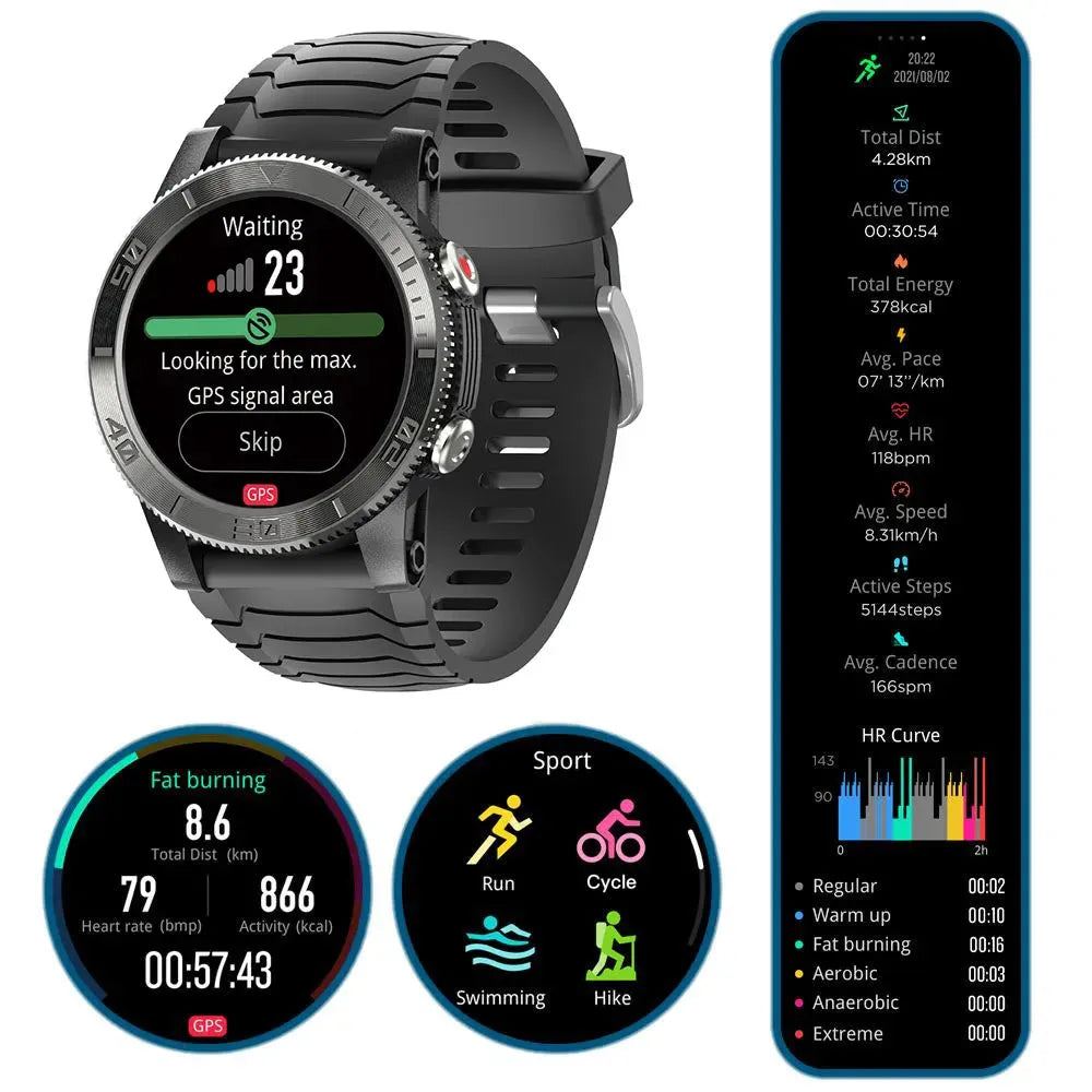 NORTH EDGE Men Digital Watch GPS Compass Smartwatch