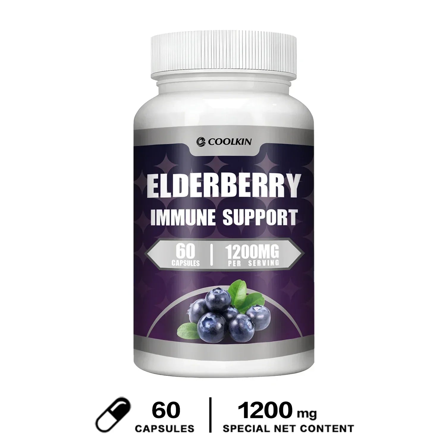 Elderberry Immune Support - Antioxidant, Promotes Nutrient Absorption, Improve Body Resistance and Energy Levels