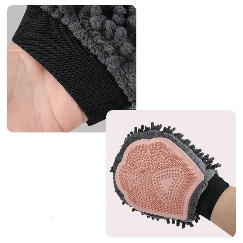 Pet Grooming Kit for Dog Cat Rabbit Fur 2 Sided Bathing Brush Cleaning Massage Glove De-Shedding De-Matting Pet Hair Removal - Jointcorp