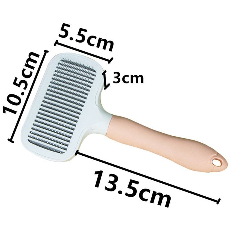 Cat Comb One-click Cat Brush Automatic Pet Hair Remover Pet Grooming Open Knot Comb for Cats Grooming Handle Brush Pet Supplies