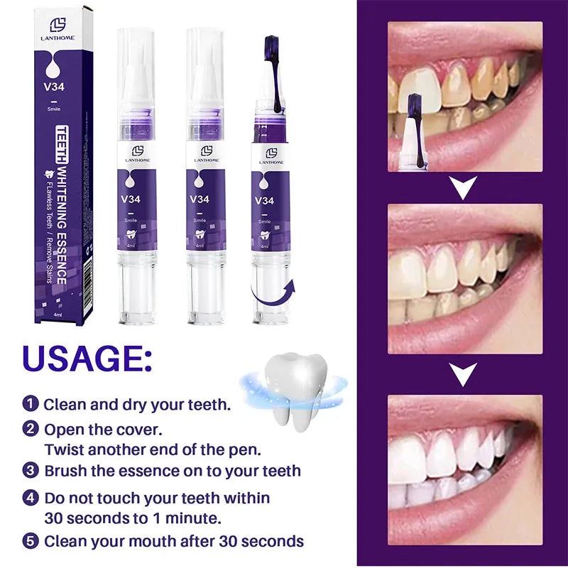 Tooth Whitening Enzyme Purple Mousse Remove Plaque Cleaning Oral Hygiene Dental Bleaching Tools Fresh Breath Beauty Tooth Care