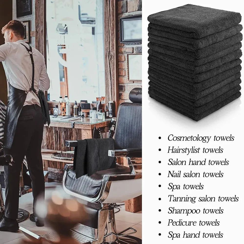 5/10/20PCS Bleach Proof Towels Bulk Microfiber Absorbent Salon Hair Towels Quick Dry Hand Towels for Gym Bath Spa Shaving Barber